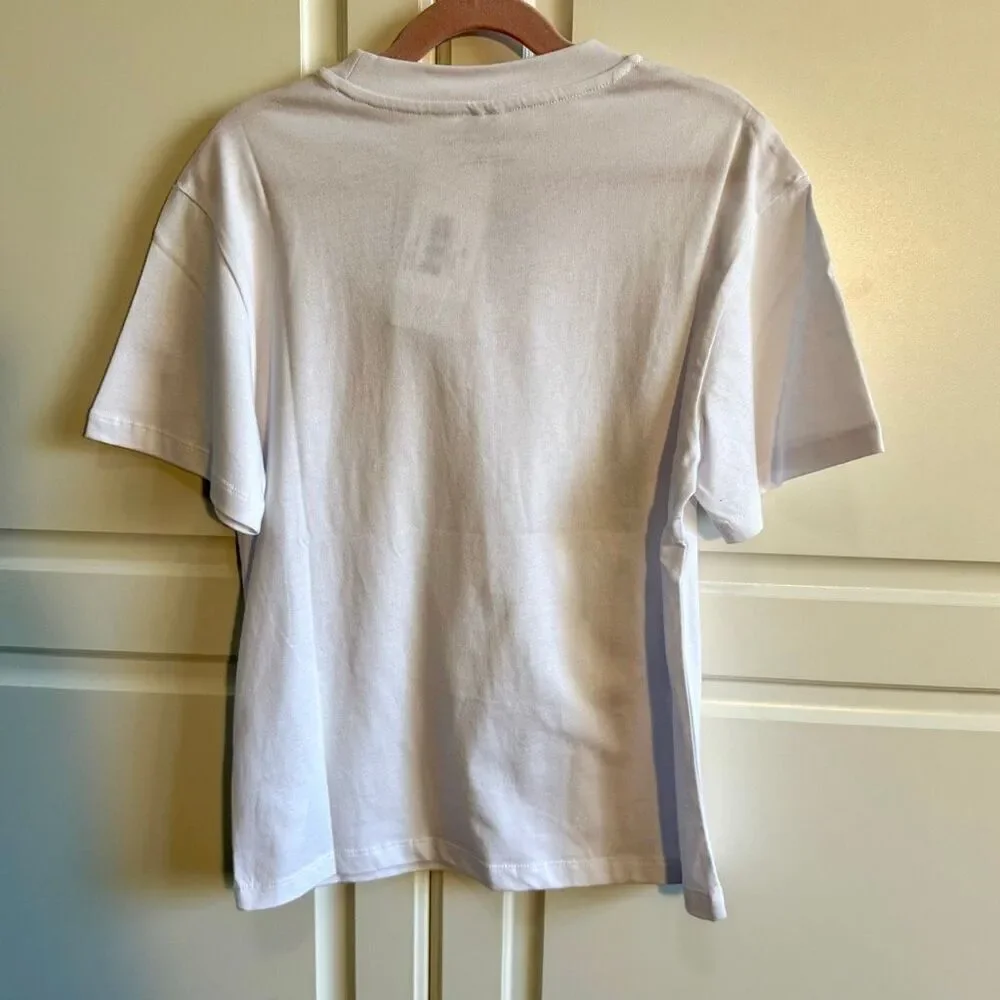 NWT Stella McCartney Kids White Organic Rock Out T-Shirt. Size 8